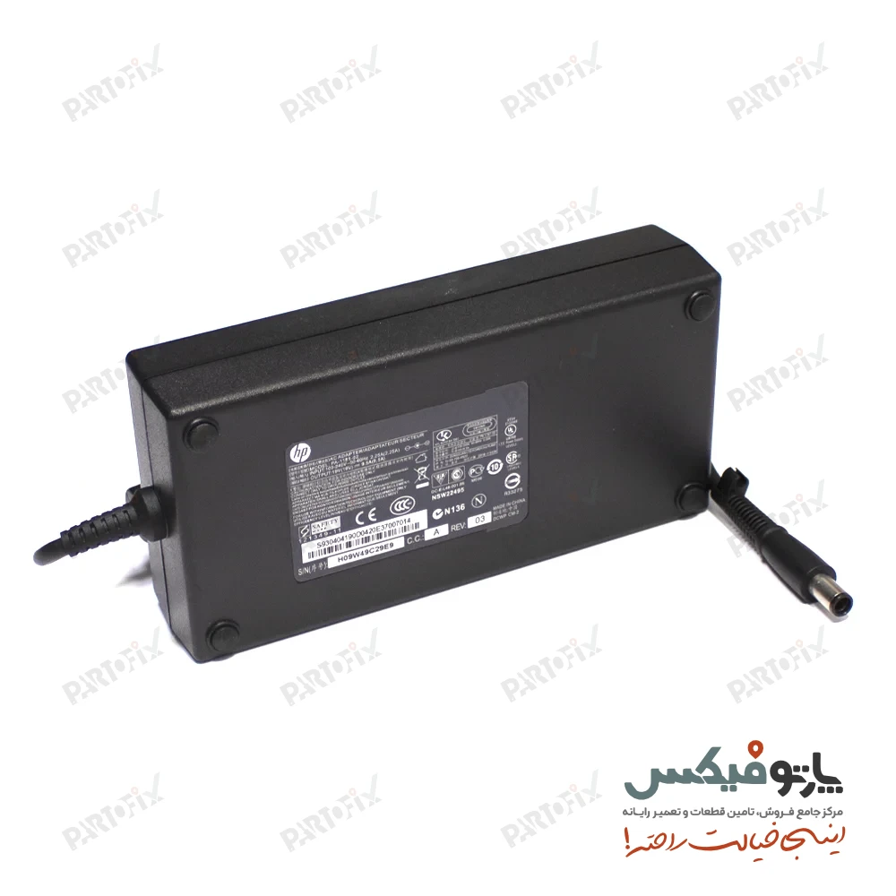 شارژر اورجینال لپ تاپ اچ پی 19.5 ولت 9.5 آمپر کانکتور 5.0 * 7.4